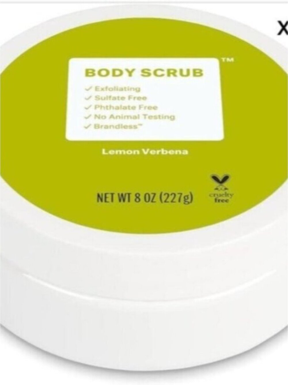 Case of 6 Brandless Salt and Sugar Exfoliating Body Scrub Lemon Verbena 8oz - Picture 4 of 11
